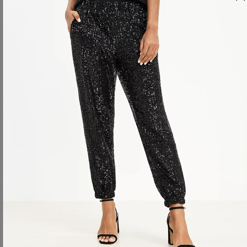 Nwt loft sequin joggers